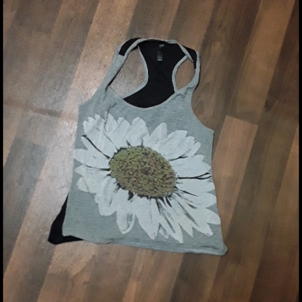Sunflower tank top with mesh back